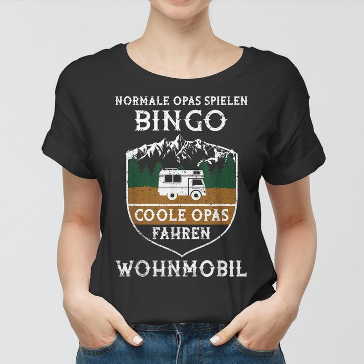 Coole Opas Fahren Wohnmobil Frauen Tshirt, Camping Opa Vatertag Tee