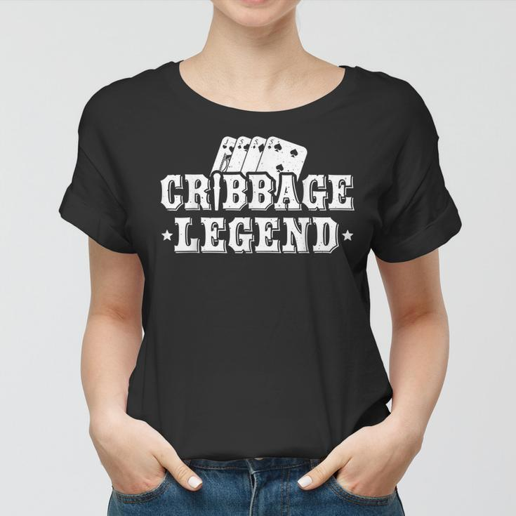 Cribbage Legend Kartenspiel Spieler Frauen Tshirt