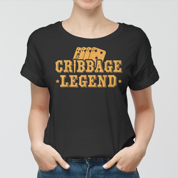 Cribbage Legend Kartenspiel Spieler V2 Frauen Tshirt