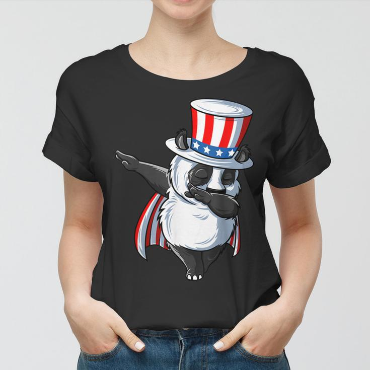 Dabbing Uncle Sam Panda | Dab Dance 4Th Of July Women T-shirt