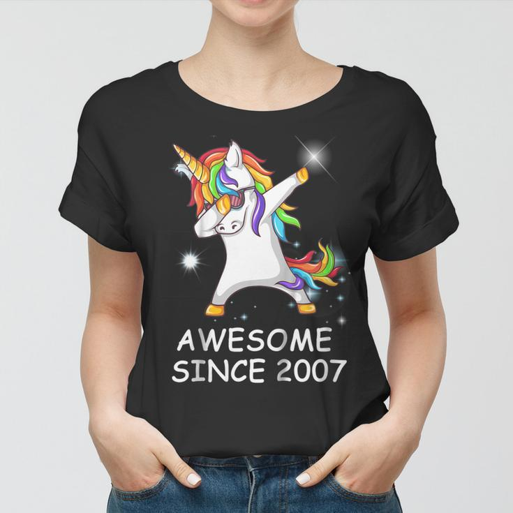 Dabbing Unicorn Tee Awesome Since 2007 11Th Birthday Tshirt Women T-shirt