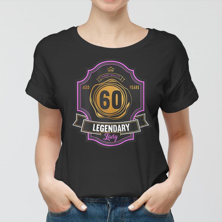 Damen 60 Geburtstag 60 Jahre Aged 60 Years Whisky Whiskey Frauen Tshirt