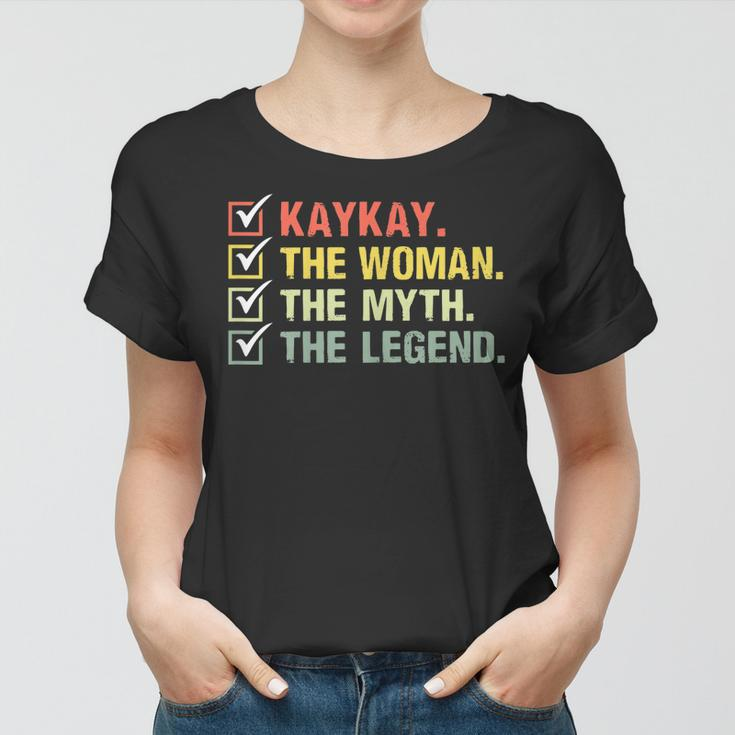 Damen Kaykay Frauen Tshirt: Die Frau, Der Mythos, Die Legende, Retro Vintage