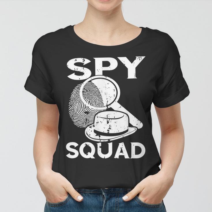 Detektiv Spy Squad Spy Kostüm Investigate Espionage Agent Frauen Tshirt