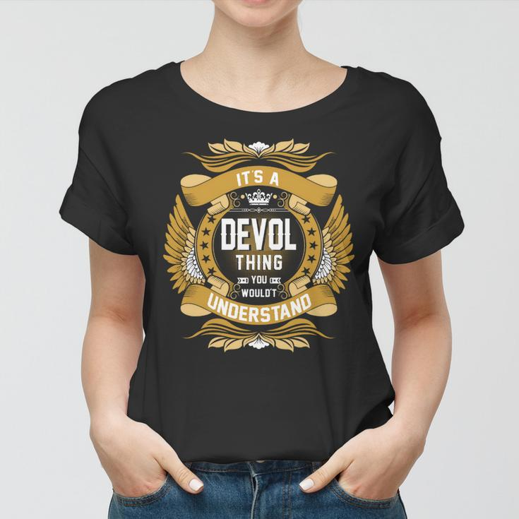 Devol Name Devol Family Name Crest Women T-shirt