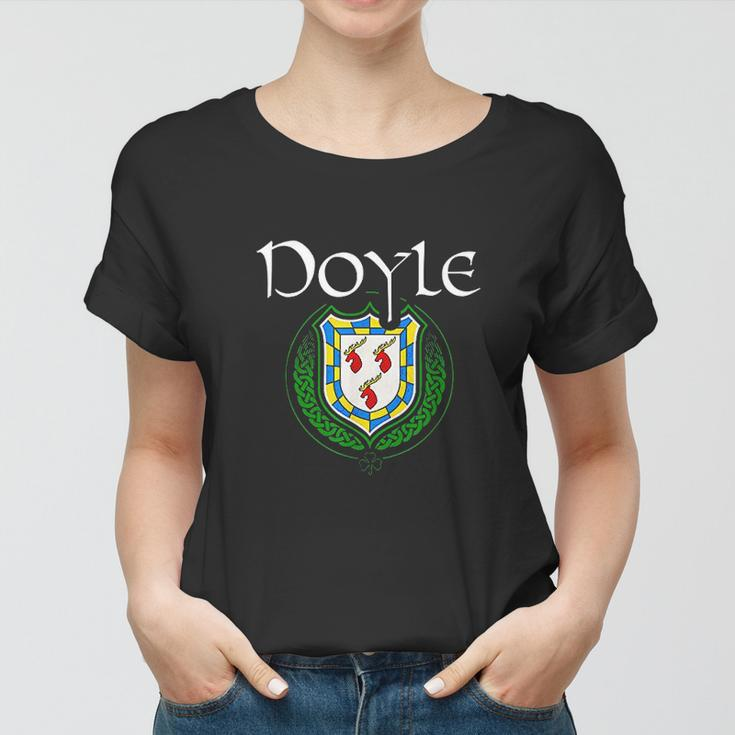 Doyle Surname Irish Last Name Doyle Family Crest Women T-shirt