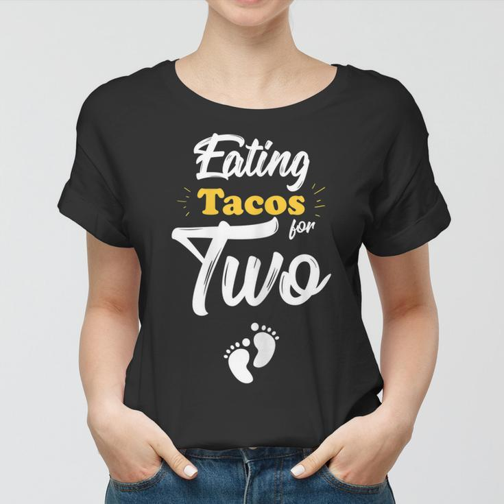 Due In May Pregnancy Eating Tacos For Two Gift For Womens Women T-shirt