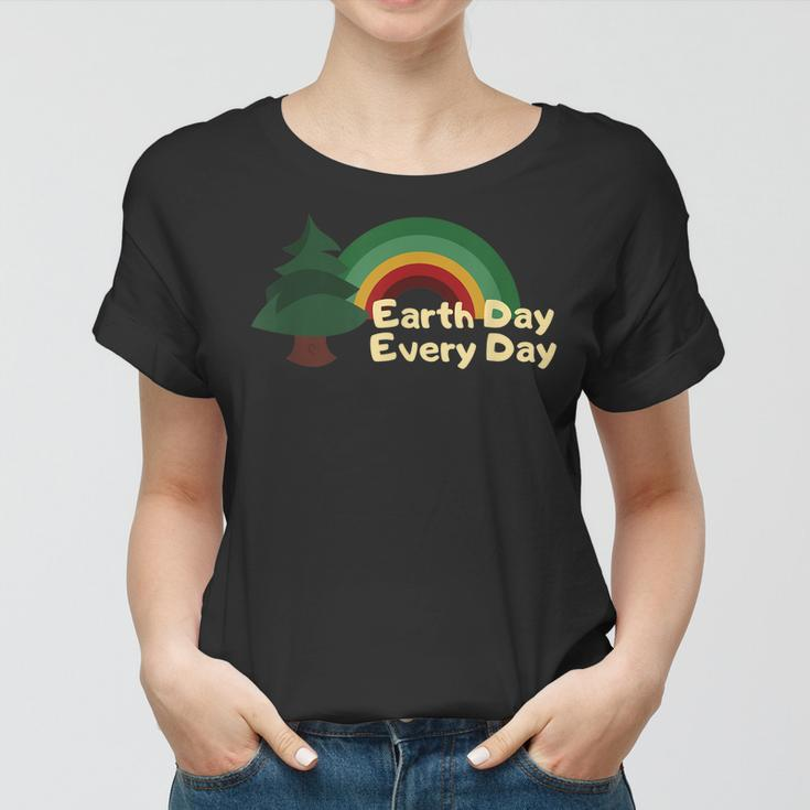Earth Day Everyday Rainbow Pine Tree V2 Women T-shirt