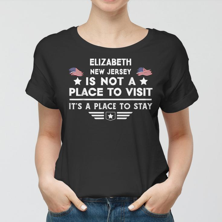 Elizabeth New Jersey Ort Zum Besuchen Bleiben Usa City Frauen Tshirt