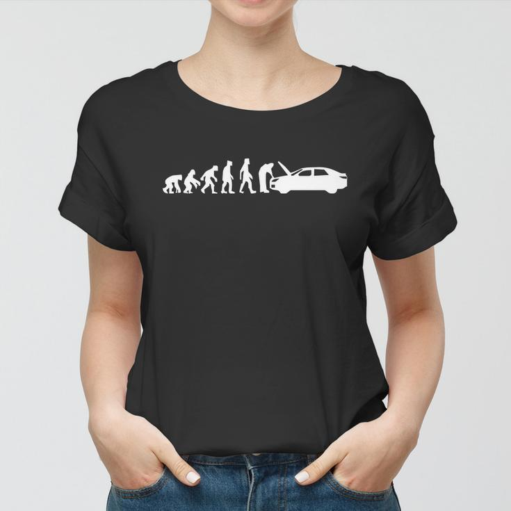 Evolution Of Man Car Mechanic Gift Hobbie Funny Women T-shirt