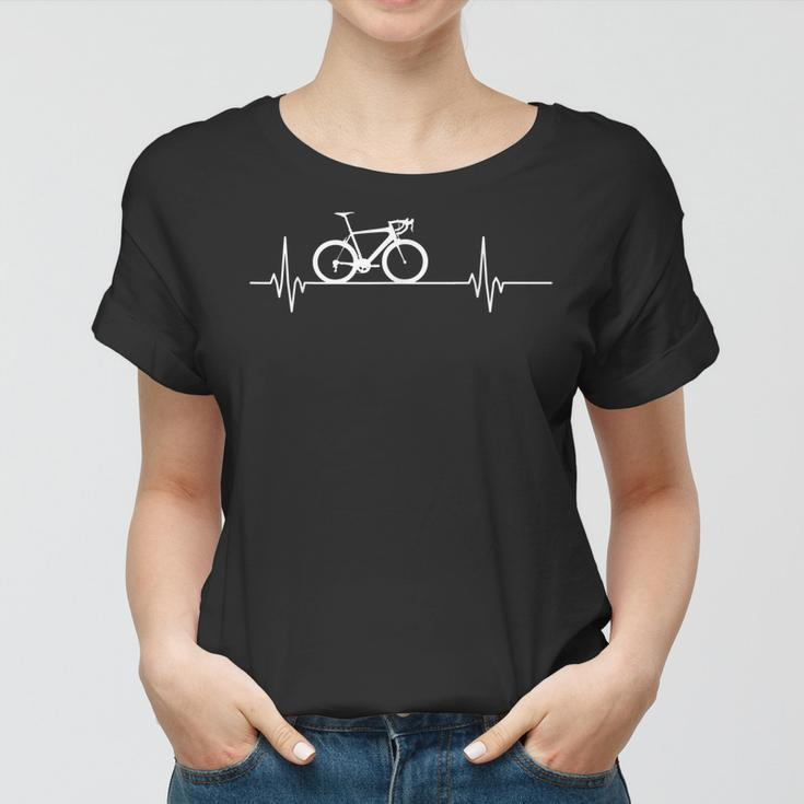 Fahrrad Herzschlag – Radfahren Pulse – Love Frauen Tshirt