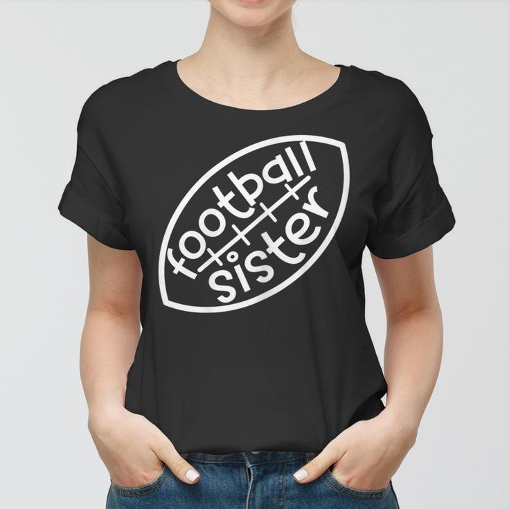 Football Silhouette Football Sister Women T-shirt