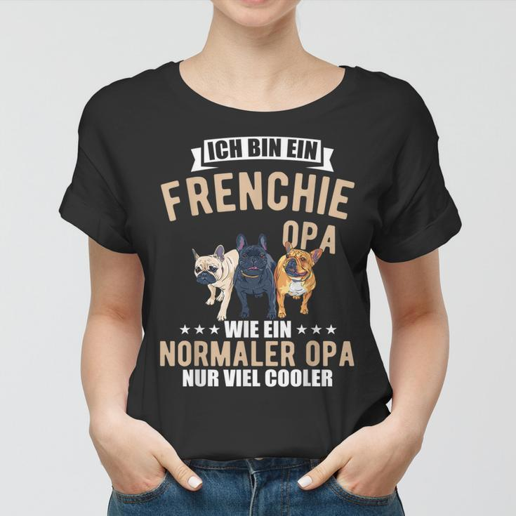 Französische Bulldogge Opa Frauen Tshirt für Herren, Hundebesitzer Tee