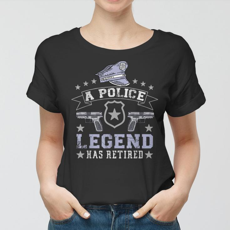 Frauen Tshirt für pensionierte Polizisten, Legende im Ruhestand