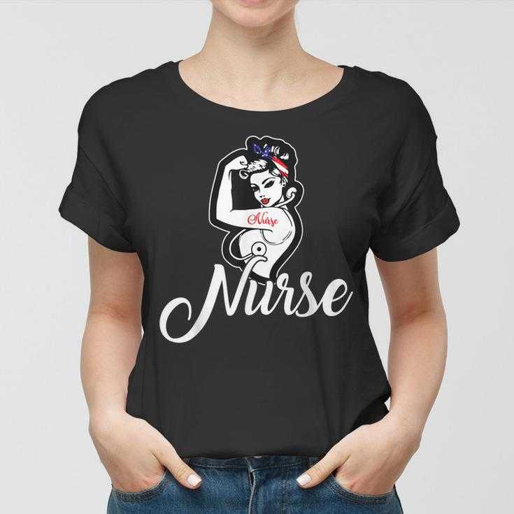 Funny American Nurse Women T-shirt