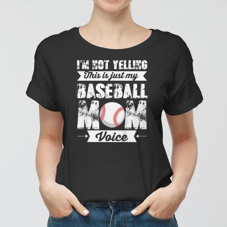 Funny Baseball Mama Shirt Mom Voice Mothers Day Shirts Gift Women T-shirt