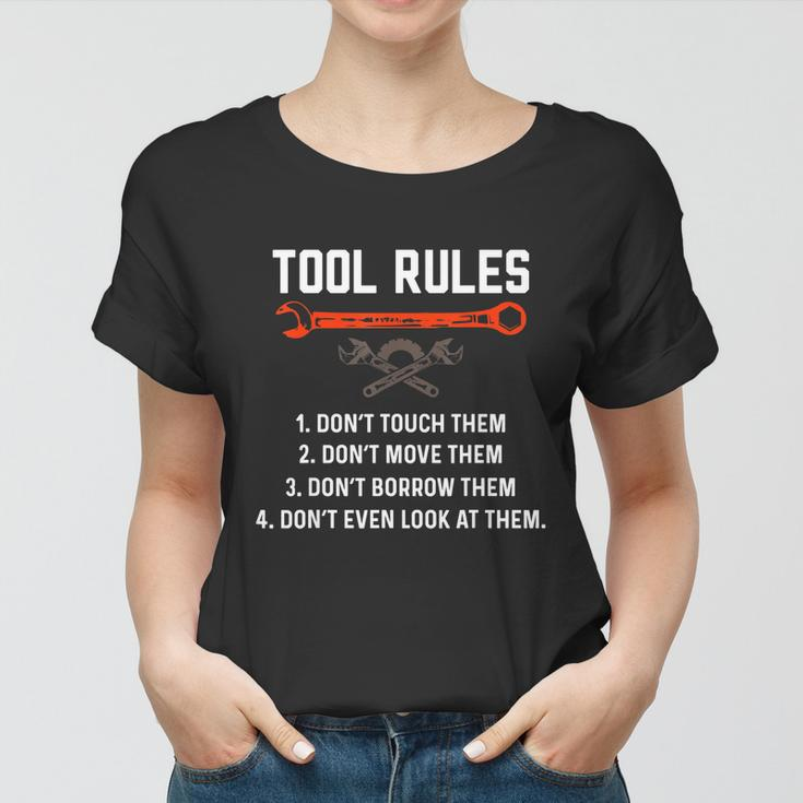 Funny Mechanic Tool Rules Auto Repair Car Mechanic Handyman V2 Women T-shirt