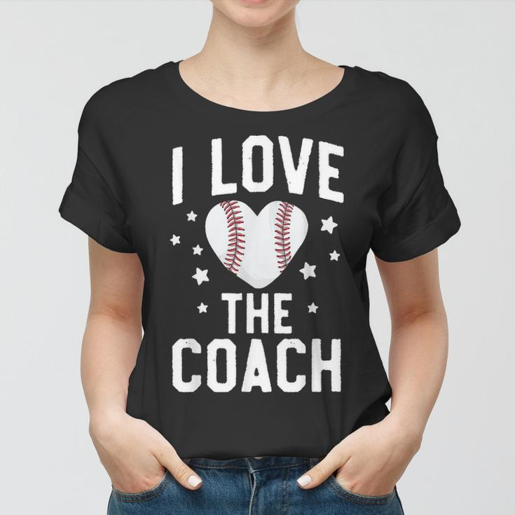 Funny Mom Baseball I Love The Coach Wife Mother Women T-shirt