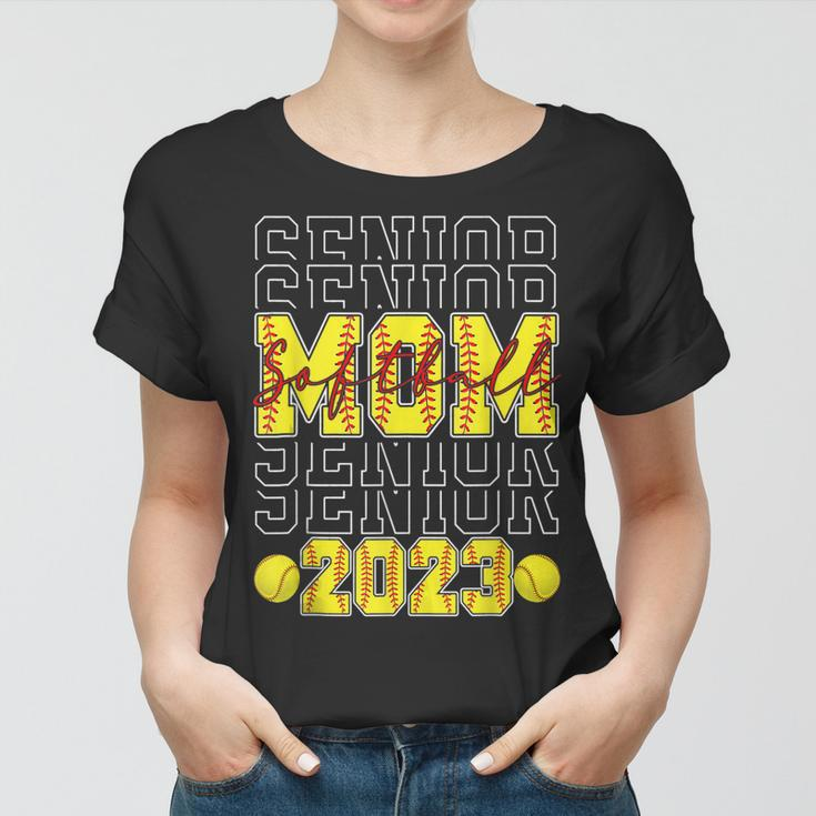 Funny Senior Softball Mom Class Of 2023 Graduate Mothers Day Women T-shirt