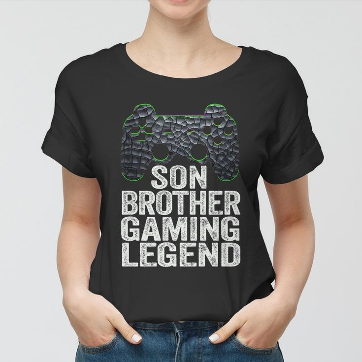 Gaming Funny Gift For Teenage Boys Cute Gift Son Brother Gaming Legend Gift Women T-shirt