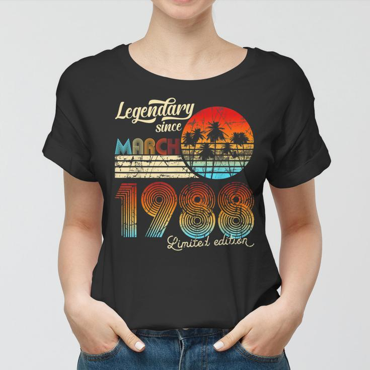 Geburtstag Legendary Since March 1988 Geschenk Frauen Tshirt