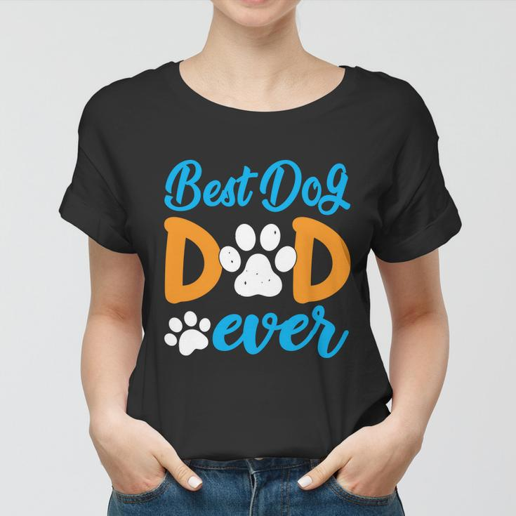Gift For Dad Best Dog Dad Fathers Day Women T-shirt