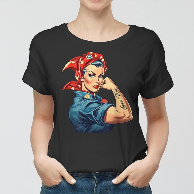 Girl Power We Can Do It Rosie The Riveter Woman Super Mom Women T-shirt