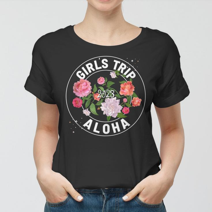 Girls Trip Hawaii Aloha 2023 Women Vacation Birthday Squad Women T-shirt