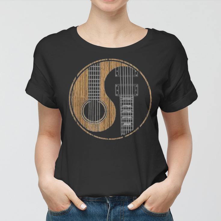 Gitarren Frauen Tshirt für Gitarristen, Unisex Design für Musiker