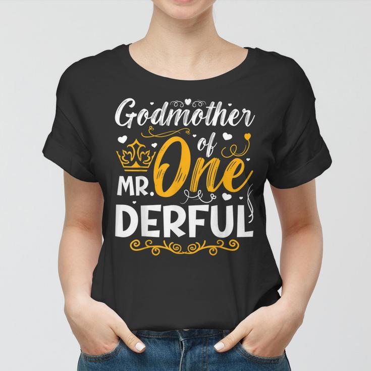 Godmother Of Mr One Derful Party Family 1St Birthday Women T-shirt