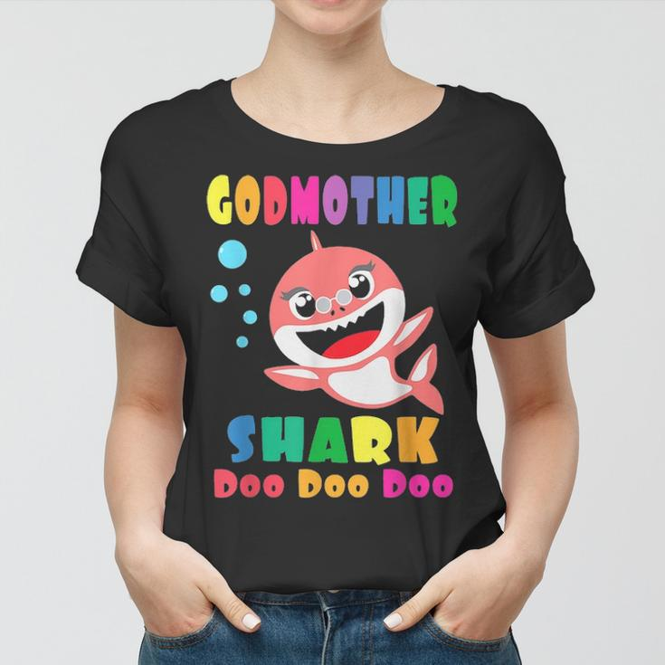 Godmother Shark Funny Mothers Day Gift For Womens Mom Women T-shirt