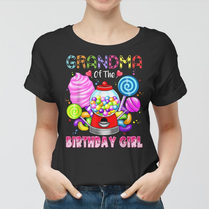 Grandma Of The Birthday Girl Candyland Candy Birthday Party Women T-shirt
