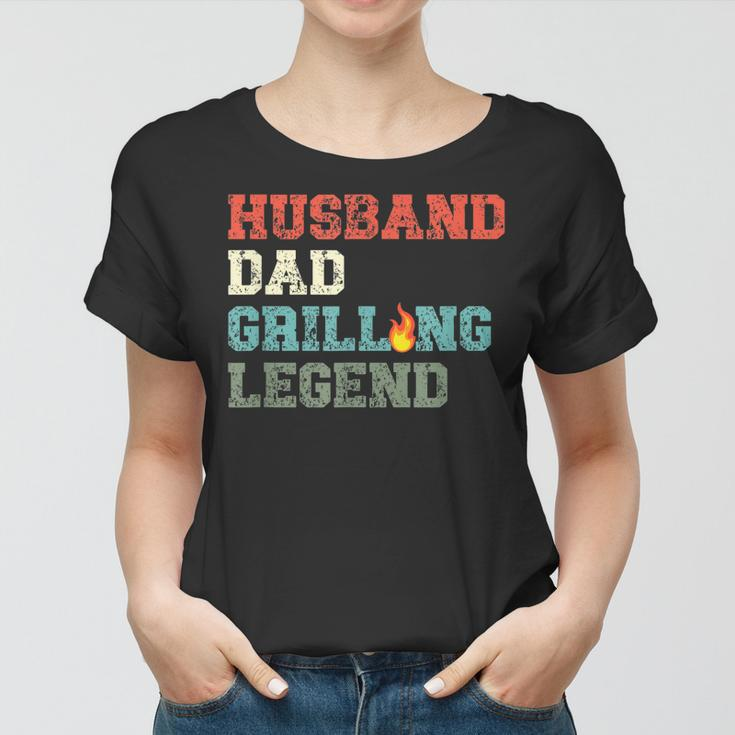 Grillen Bbq Vater Husband Grill Dad Legend Frauen Tshirt