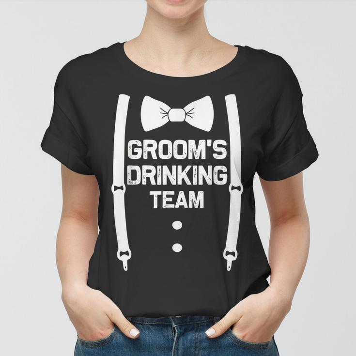 Grooms Drinking Team | Bachelor Party Squad | Wedding Women T-shirt
