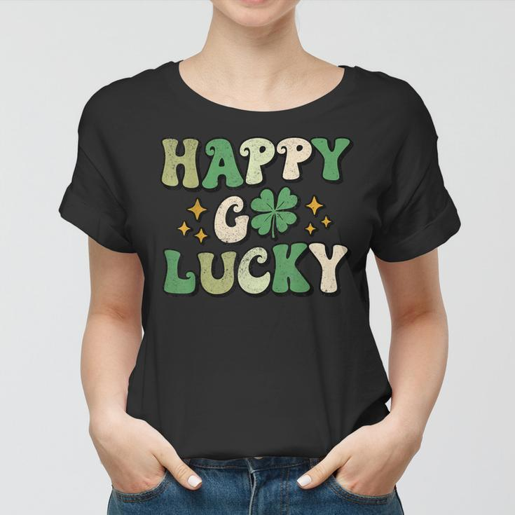 Groovy Happy Go Lucky St Patricks Day Men Women Kids Women T-shirt