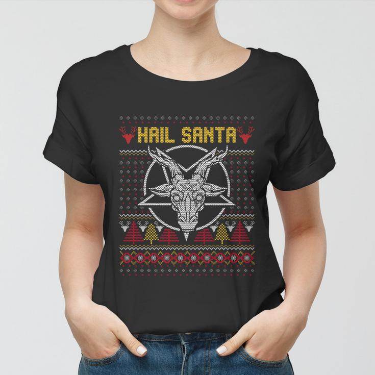 Hail Santa Joke Ugly Christmas Gift Women T-shirt