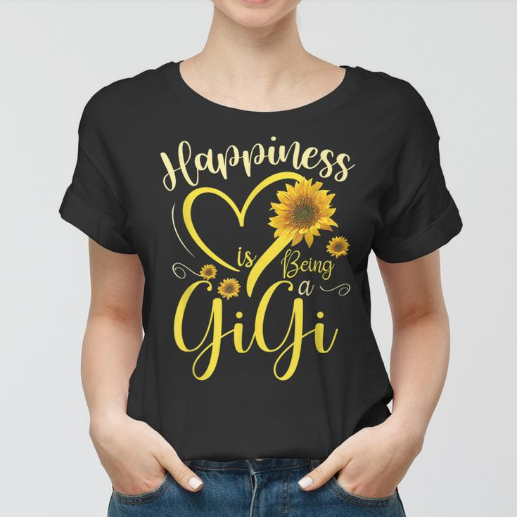 Happiness Is Being A Gigi Sunflower Mothers Day Grandma Women T-shirt
