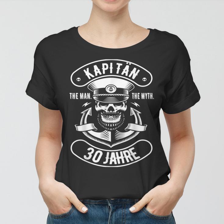 Herren 30 Geburtstag Mann Geschenk Lustig Captain Kapitän Frauen Tshirt