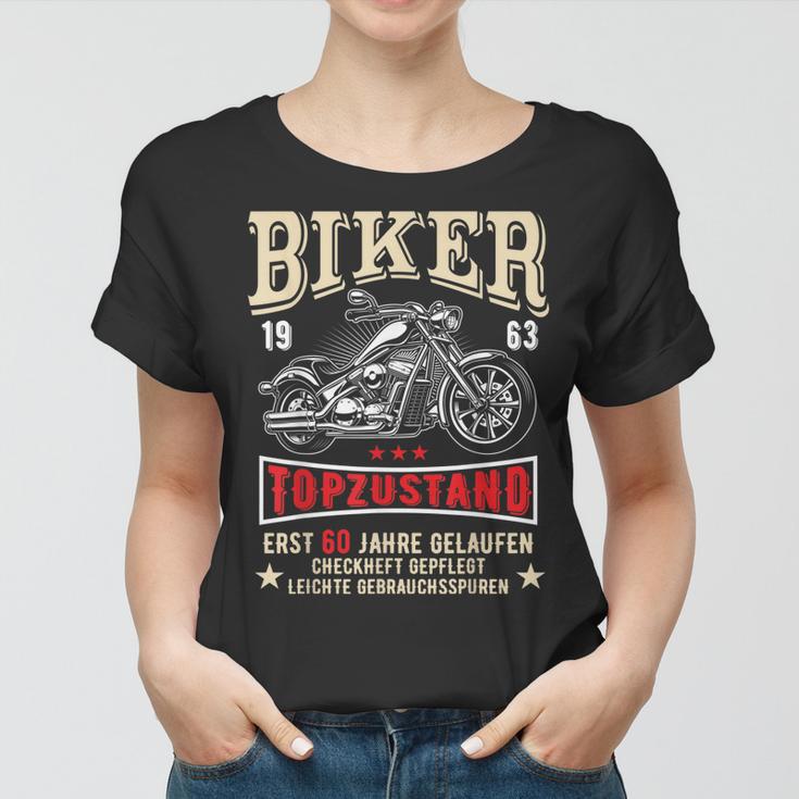 Herren 60 Geburtstag Mann Biker Geschenk Witzig Motorrad 1963 Frauen Tshirt