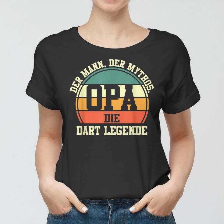 Herren Dart Opa Großvater Dartsspieler Darts Frauen Tshirt