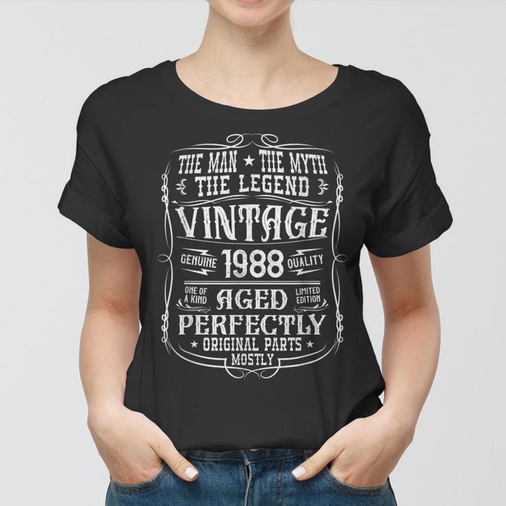 Herren Frauen Tshirt 35. Geburtstag 1988 Vintage Mythos Legende