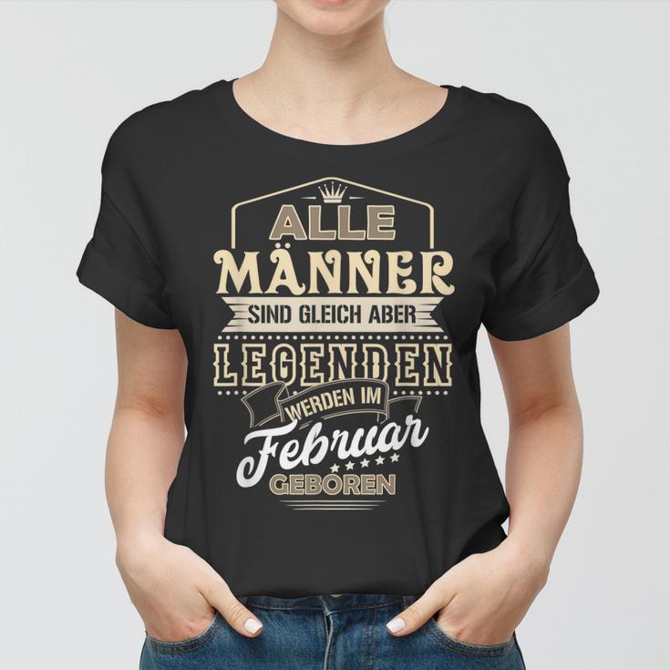 Herren Frauen Tshirt Legenden Geboren im Februar, Einzigartiges Design