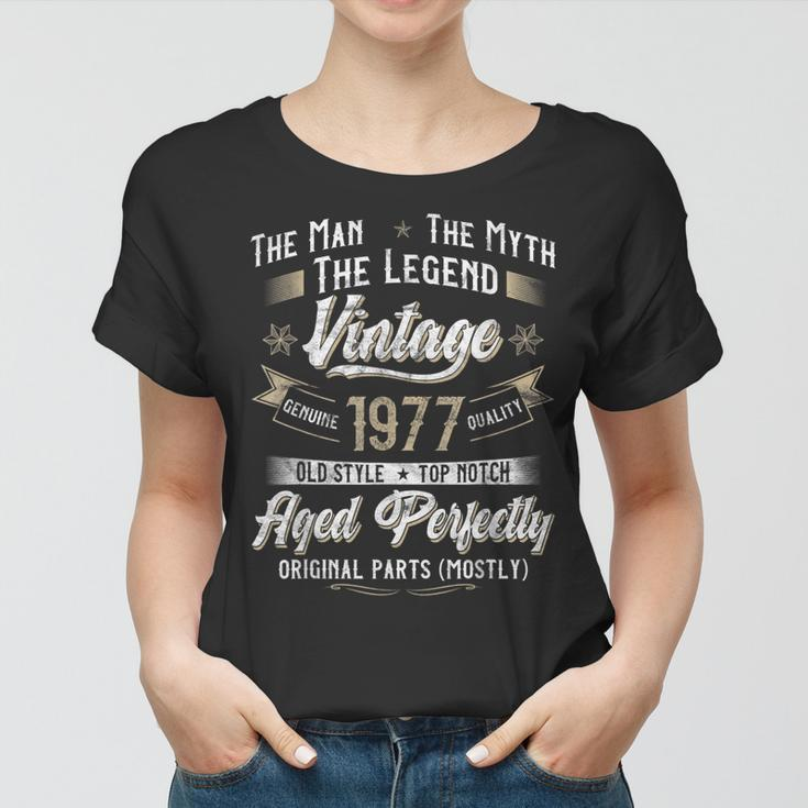 Herren Frauen Tshirt Vintage 1977 - 46. Geburtstag Mythos Legende