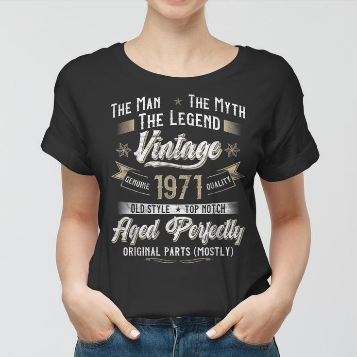 Herren Frauen Tshirt zum 52. Geburtstag – Mythos Legende Jahrgang 1971 V2