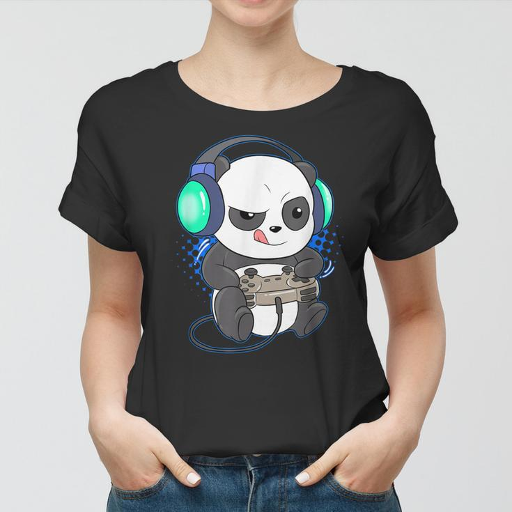 Herren Gaming Panda Frauen Tshirt, Video & PC-Spiele Motiv