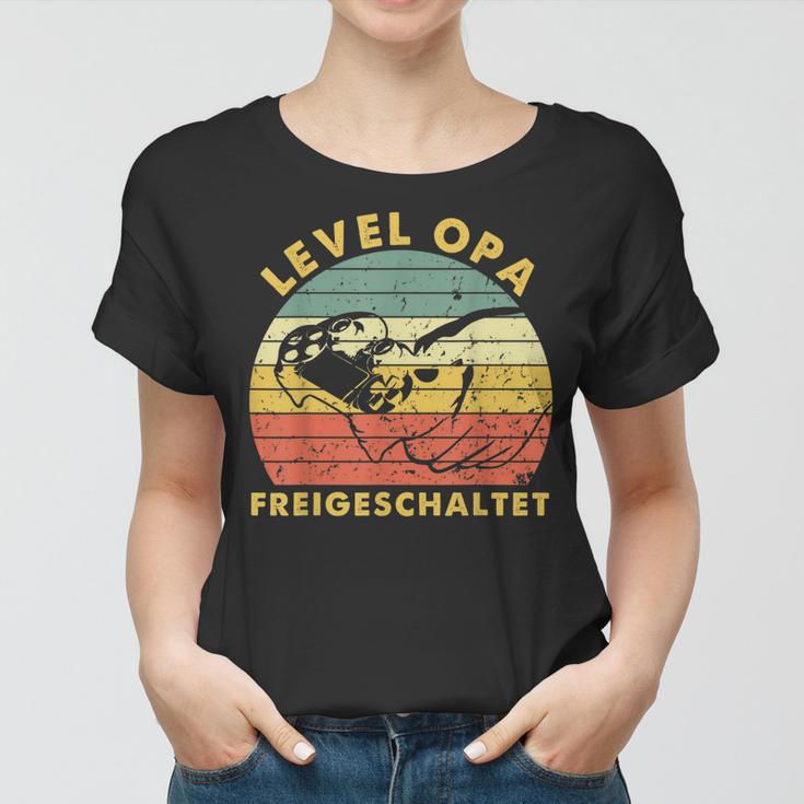 Herren Level Opa Freigeschaltet Vatertag Frauen Tshirt