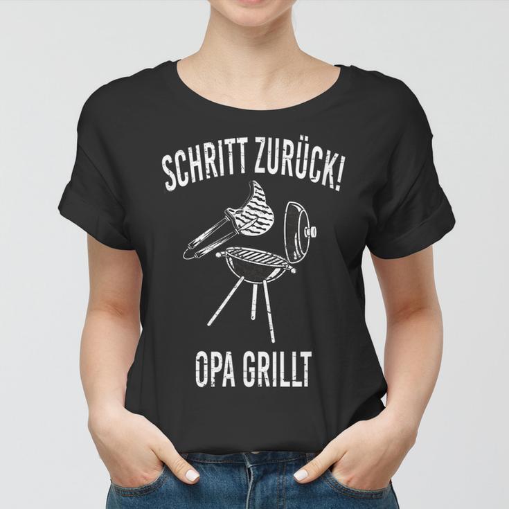 Herren Schritt Zurück Opa Grillt Frauen Tshirt