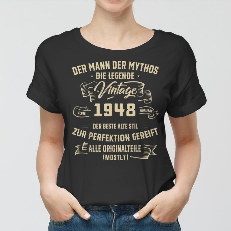 Herren Vintage Der Mann Mythos Die Legende 1948 75 Geburtstag Frauen Tshirt