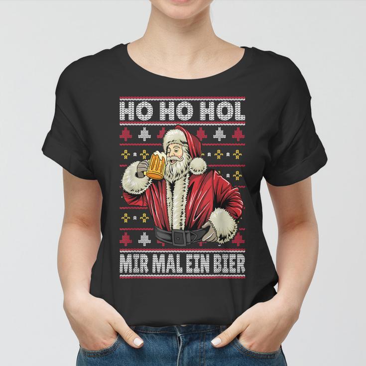 Hol Mir Mal Ein Bier Lustiges Spruch Weihnachtsoutfit Deko Frauen Tshirt