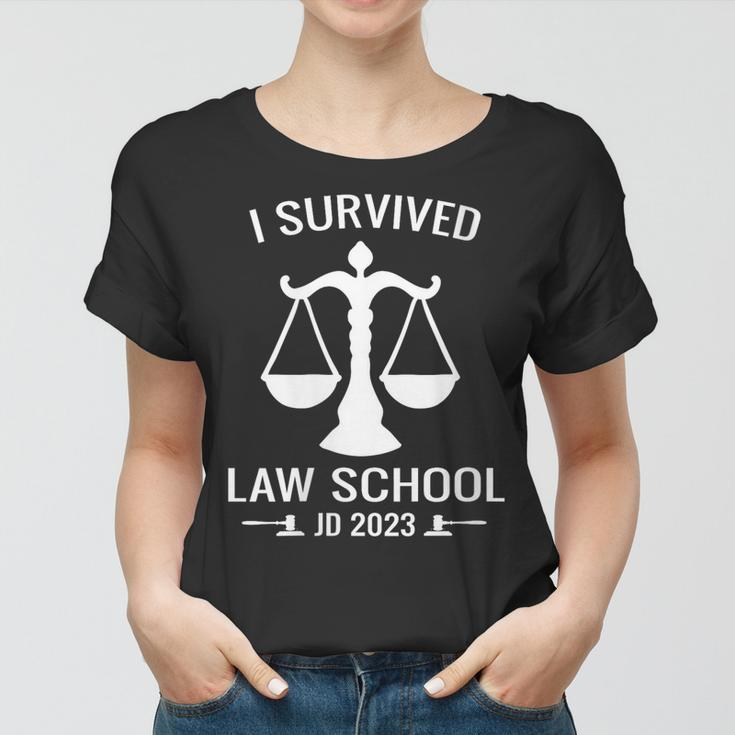 I Survived Law School Jd 2023 Law School Graduation Graduate Gift For Womens Women T-shirt